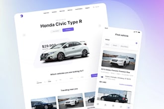 design professional car rental website for your business