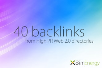 make manually 20 web 2,0 properties from High PR directories, with login details