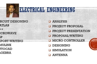 write an electrical  engineering project proposal and reports