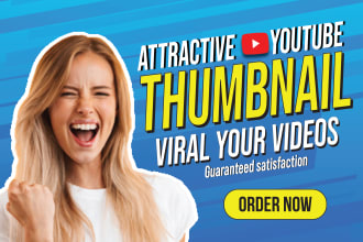 design attractive youtube thumbnail for your channel videos
