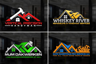 do beautiful roofing, remodeling, roofing and handyman logo