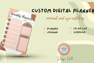 design etsy digital planners and schedule