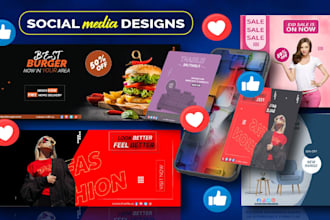design creative social media posts and banners