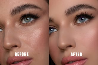 do high end portrait and natural beauty skin retouch