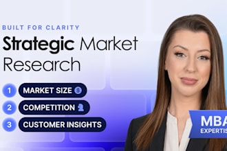 do professional market research for your business, products or services