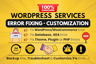 fix any wordpress error and issue in 24 hours