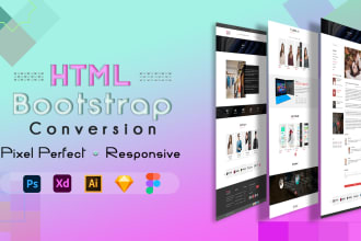 convert psd or figma file to html