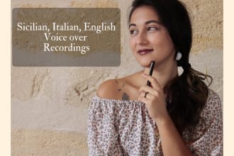 record voice over italian, sicilian, english