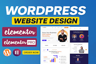 create website or redesign wordpress website using elementor pro