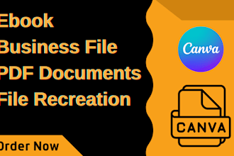 design ebook or business document using canva template