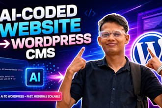 convert ai coded website to wordpress cms elementor