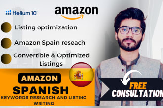do keyword research and listing optimization seo writing for amazon spain