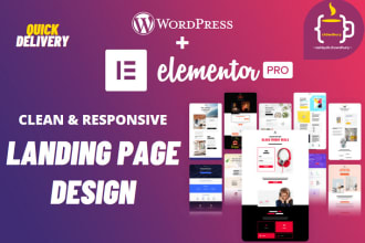 design your wordpress landing page using elementor