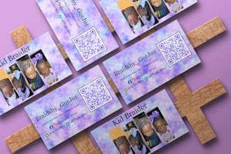 design a luxury business card with a qr code