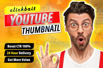 design amazing viral clickbait youtube thumbnail