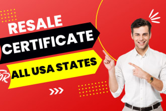create resale certificates for all USA states
