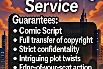 write you a captivating comic, webtoon, or manhwa script
