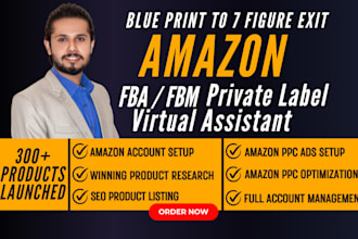 be your amazon virtual assistant for private label, amazon VA for fba fbm store