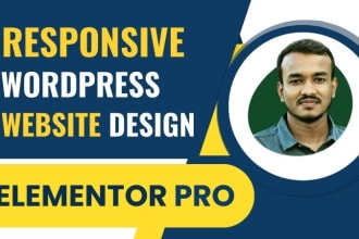 design responsive wordpress website landing pages by elementor pro