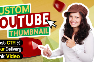 design an eye catchy viral youtube thumbnail that boosts CTR