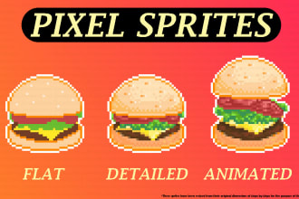 create static and animated pixel sprites