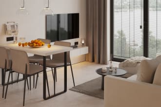 render photorealistic 3d visualisation of interior