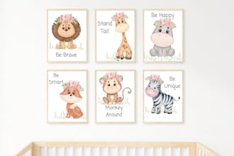 design cute printable nursery wall art