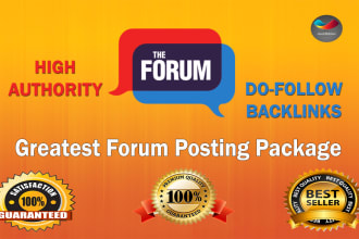 do 45 unique forum posting dofollow SEO backlinks