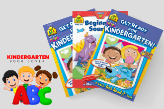 design unique kindergarten, workbooks, and kids books cover
