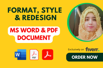 format, redesign a pdf document microsoft ms word document