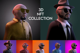 design unique 3d nft art, 3d nft character, 3d nft collections