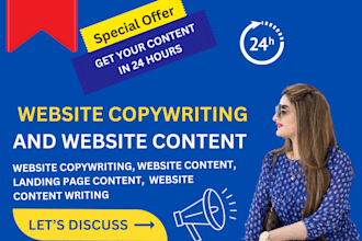website content writer, website copywriting, website content