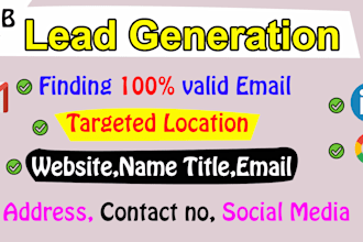 do b2b lead generation and market research by finding valid contact information