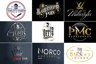 design vintage, retro beauty salon and barber shop logo