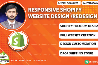setup profitable shopify website or shopify store design
