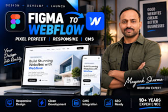 convert figma to webflow with responsive pixel perfect design
