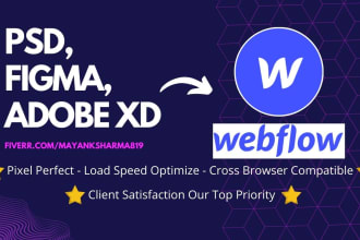 convert xd to webflow, figma to webflow, PSD to webflow