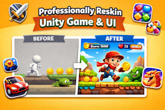 professionally reskin unity game and UI