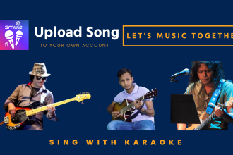 upload karaoke from any mysic to the smule