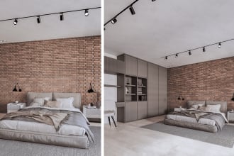 render your 3d interior models on lumion or enscape