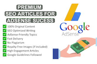 write premium SEO articles for google adsense approval