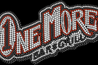 do an awesome rhinestone and glitter design for you