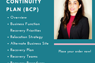 prepare a business continuity plan