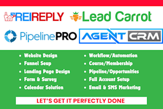 be your agent crm funnel rei reply workflow pipelinepro leadcarrot automation