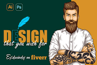 do graphic design, image editing, photoshop work, logo illustration, digital art