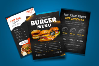 do food and restaurant menu card price list flyer design