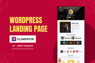 design landing page on wordpress using elementor