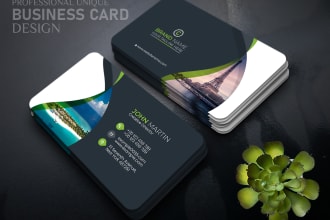 design professional unique business card within 24 hours