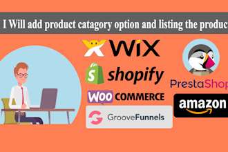 do product listing  add product categories in online store