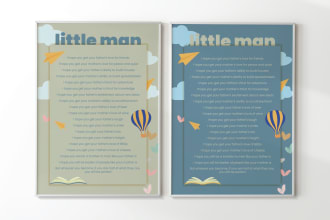 do typography poster, banner, and wall art design